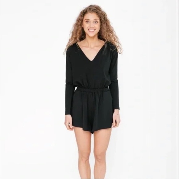 Smash + Tess Pants - Smash + Tess | Love Day Long Sleeve Romper in Black Size XS